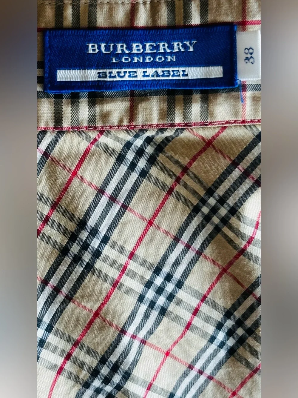 Classic Burberry Blue Label Nova Check Button-Front Women's Shirt